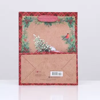 Пакет подарочный "Машина с ёлкой" 18 х 22,3 х 10 см