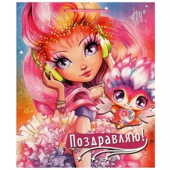 Пакет подарочный матовый M, 18 23 10 см