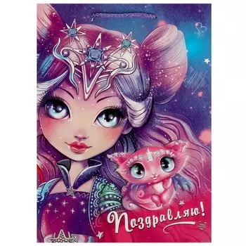 Пакет подарочный матовый M-L, 22 31 10 см