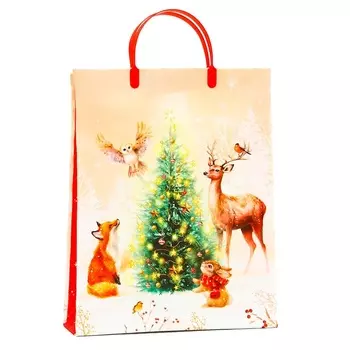 Пакет подарочный мягкий пластик «Лес» 140 мкм Сумка 40309 см