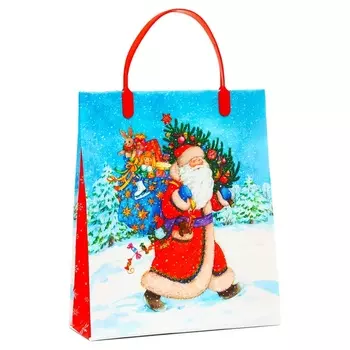Пакет подарочный мягкий пластик «Новогодние атрибуты» 140 мкм Сумка 2622.58 см