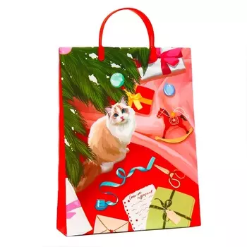 Пакет подарочный мягкий пластик «Снежинки» 140 мкм Сумка 40309 см