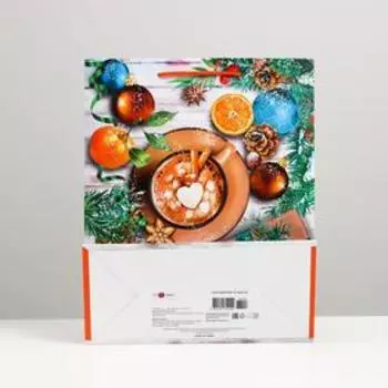 Пакет подарочный новогодний ламинированный «Новогодний обед», 263212 см