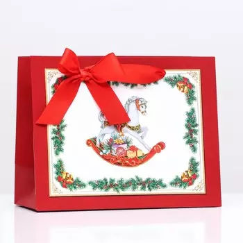 Пакет подарочный «Новогодняя лошадка », 231810 см