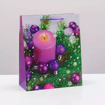 Пакет подарочный "Новогодняя нежность", 26 х 32 х 12 см