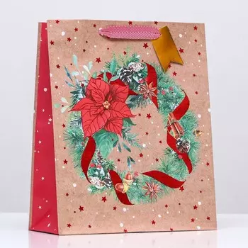 Пакет подарочный "Новый год" 26 х 32 х 12 см