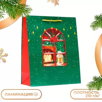 Пакет подарочный «Новый год в окошке», 263212 см