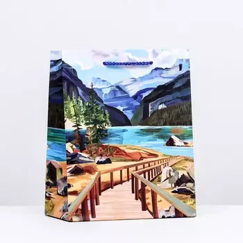 Пакет подарочный "Отдых в горах", 18 х 22,3 х 10 см