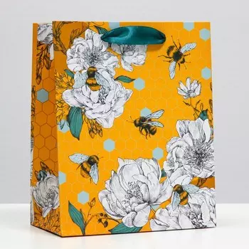 Пакет подарочный "Пчелиный луг", 18 х 22,3 х 10 см