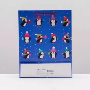 Пакет подарочный "Пингвинята", 33 х 42,5 х 10 см