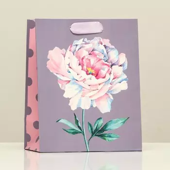 Пакет подарочный "Пион", 18 х 22,3 х 10 см
