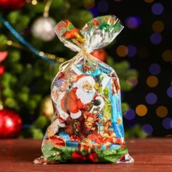 Пакет подарочный новогодний, для сладких подарков «Подарки» 2035 см