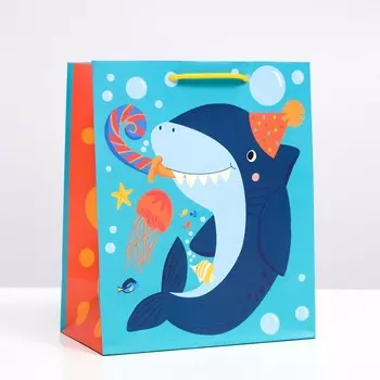 Пакет подарочный "Подводный мир" 18 х 22,3 х 10 см