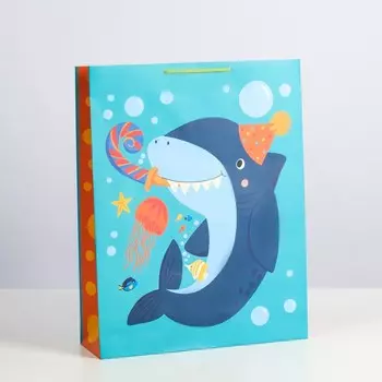 Пакет подарочный "Подводный мир", 33 х 42,5 х 10 см