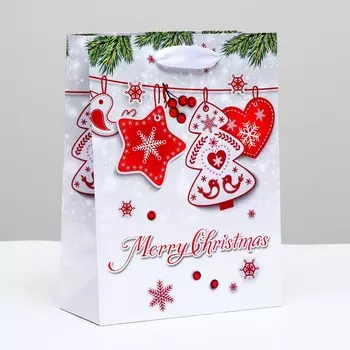 Пакет подарочный "Праздничный дизайн", 18 х 24 х 8 см