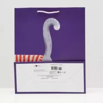 Пакет подарочный "Праздничный котик", 26 х 32 х 12 см