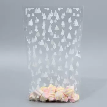 Пакет подарочный пропиленовый «Елочки», 19 х 34 см