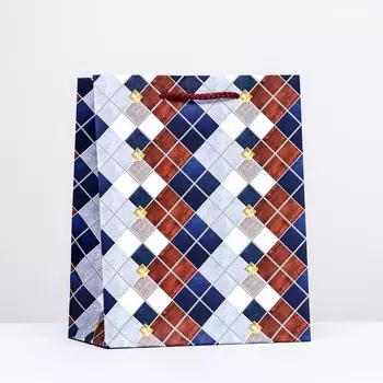 Пакет подарочный "Ромб", 18 х 22,3 х 10 см