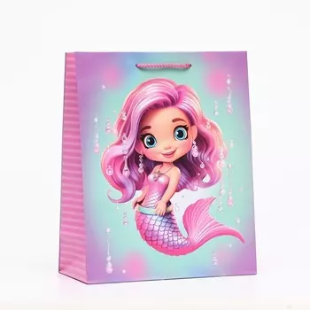 Пакет подарочный "Русалочка", 26 х 32 х 12 см