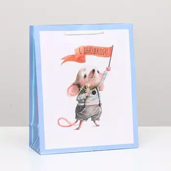 Пакет подарочный "С днюшкой" 26 х 32 х 12 см