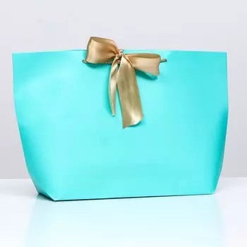 Пакет подарочный с лентой 3027.512 см «Бирюзовый»