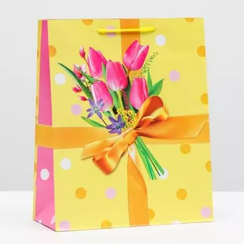 Пакет подарочный "С любовью" 26 х 32 х 12 см