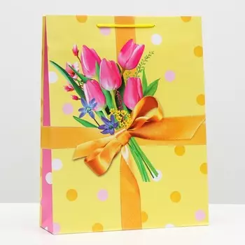 Пакет подарочный "С любовью" 33 х 42,5 х 10 см