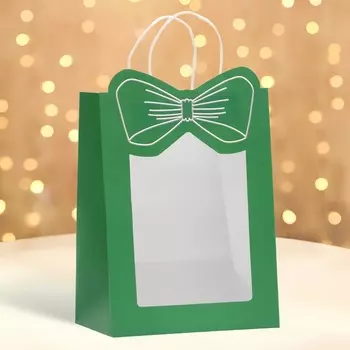 Пакет подарочный новогодний с оком «Бант», 192613 см