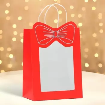 Пакет подарочный новогодний с оком «Бант», 192613 см