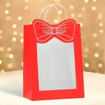 Пакет подарочный новогодний с оком «Бант», 263515 см