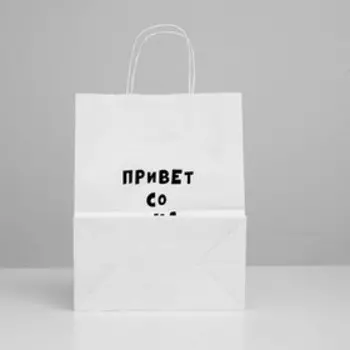 Пакет подарочный с приколами «Привет со дна», 24 х 14 х 30 см