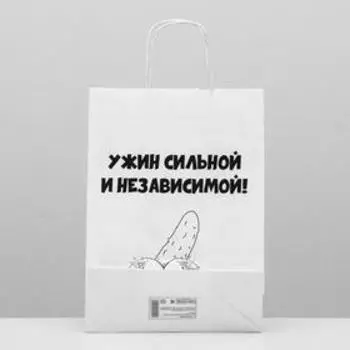 Пакет подарочный с приколами «Ужин», 24 х 10 х 33 см