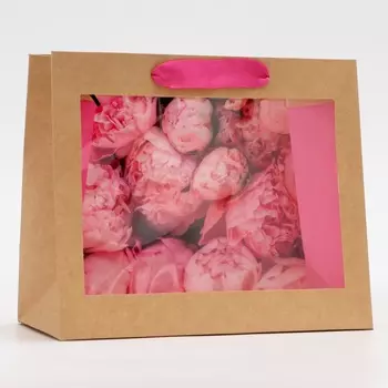 Пакет подарочный с PVC окном,«Нежность», 241120 см