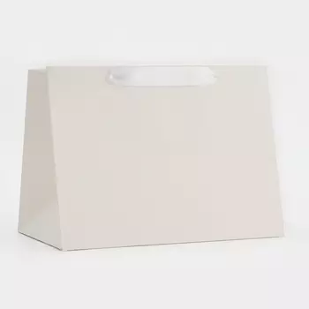 Пакет подарочный с широким дном 251918 см, белый