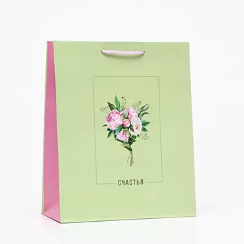 Пакет подарочный "Счастья", 26 х 32 х 12 см