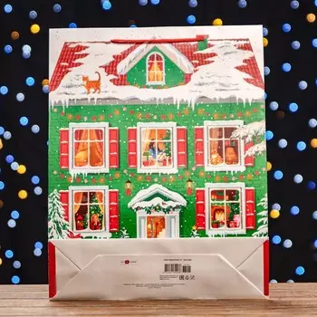 Пакет подарочный "Сказочный дом", 33 х 42,5 х 10 см