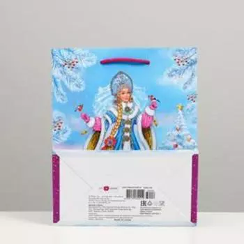 Пакет подарочный "Снегурочка", 18 х 22,3 х 10 см