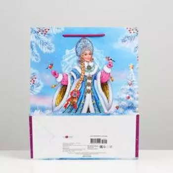 Пакет подарочный "Снегурочка", 26 х 32 х 12 см