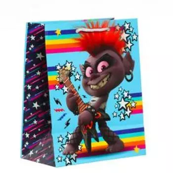 Пакет подарочный «Тролли», 180х223х100 мм