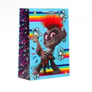 Пакет подарочный «Тролли», 220х310х100 мм