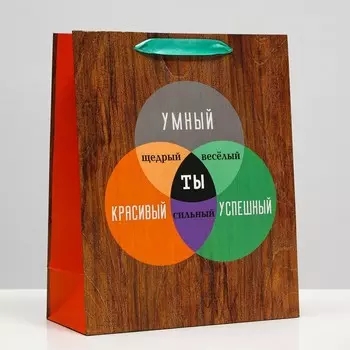 Пакет подарочный "Ты…", 26 х 32 х 12 см