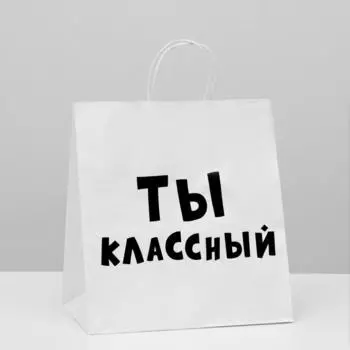 Пакет подарочный «Ты классный», 3119.534 см