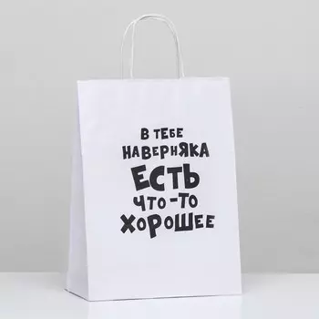 Пакет подарочный «В тебе наверняка есть что - то хорошее», 241432 см, 1 шт.