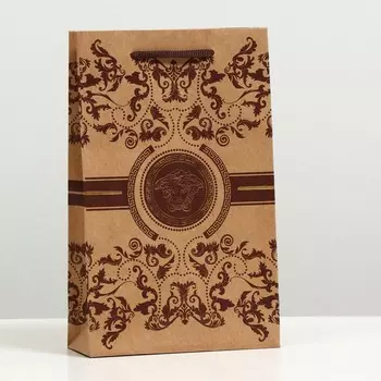 Пакет подарочный "Versace", крафт, 26.5 x 16.5 x 7 см