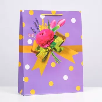 Пакет подарочный "Весенний" 33 х 42,5 х 10 см