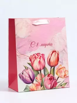 Пакет подарочный вертикальный «Нежный день», MS 182310 см