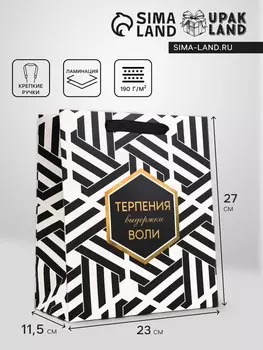 Пакет подарочный вертикальный «Пожелания», 232711.5 см