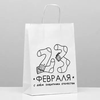 Пакет подарочный «Защитник», 24 х 10,5 х 32 см