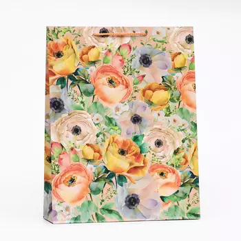 Пакет подарочный «Желтые цветы», 3342.510 см