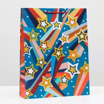 Пакет подарочный "Звезда", 33 х 42,5 х 10 см